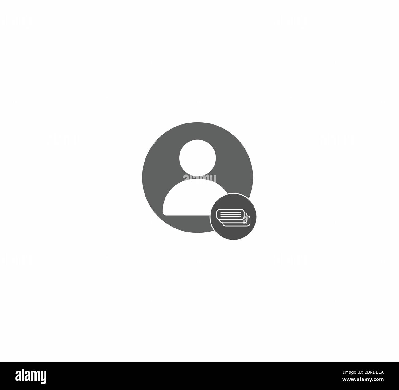 New user notifications for smartphone or website flat icon Stock Vector