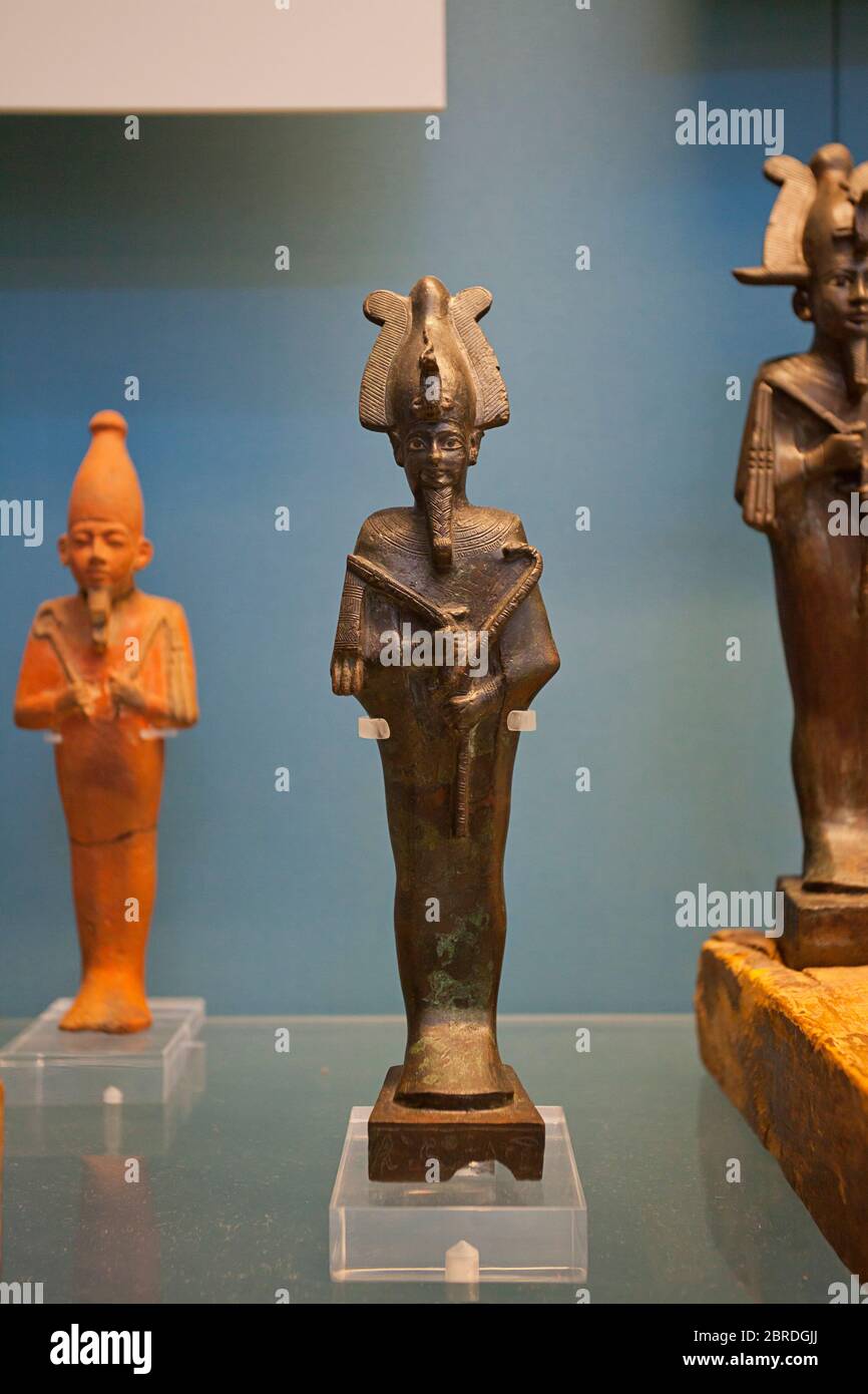Ancient Egyptian bronze statues The British Museum Stock Photo