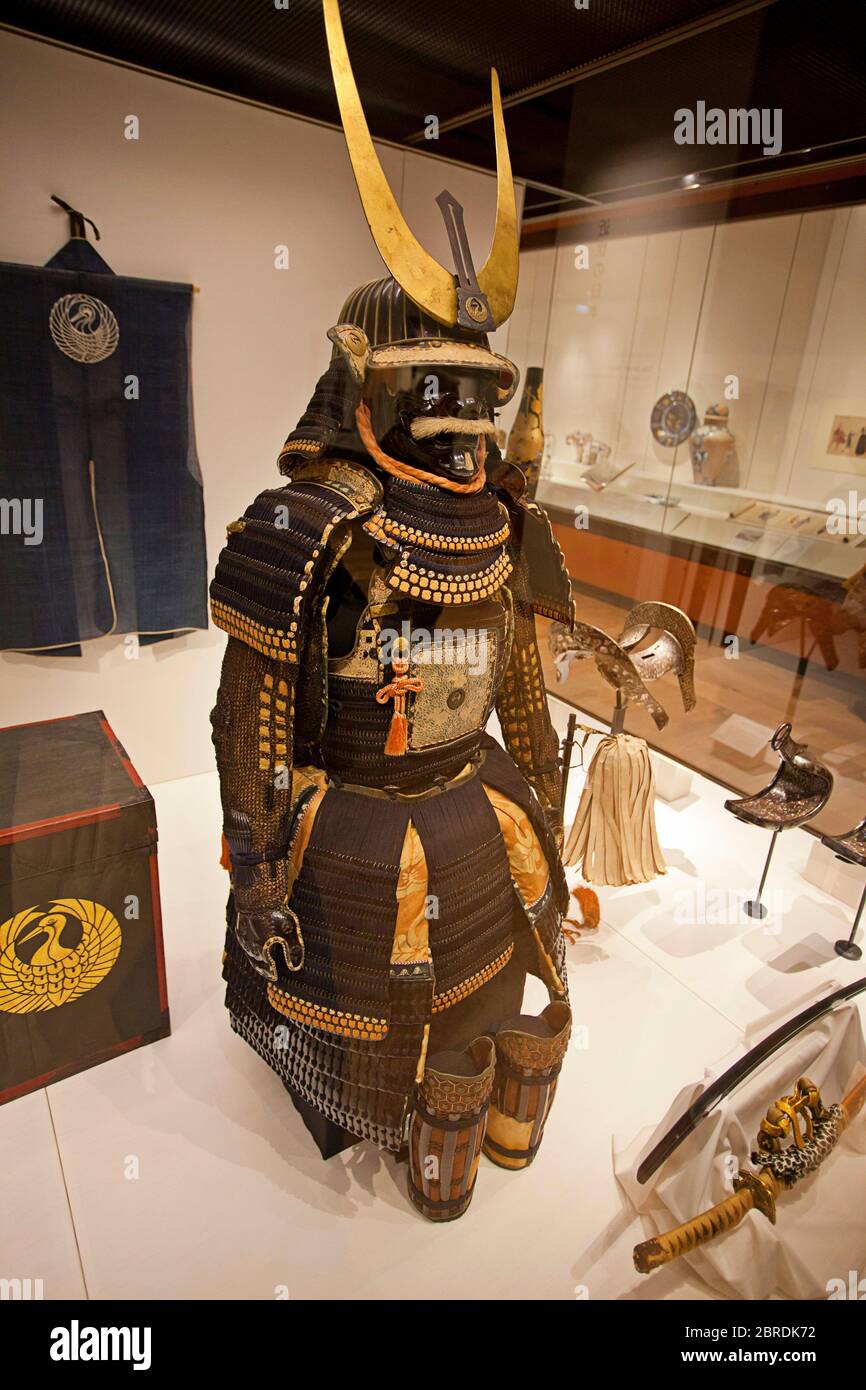 Japanese Samurai armour at The British Museum Stock Photo