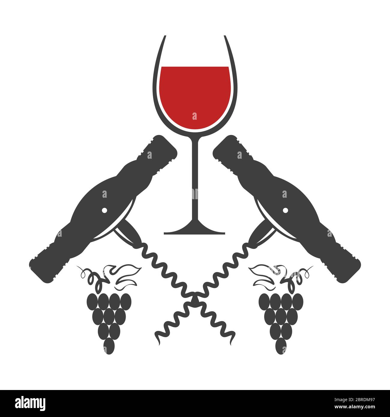 Retro Wood Corkscrew Icon for Opening Wine Bottle Isolated on White ...