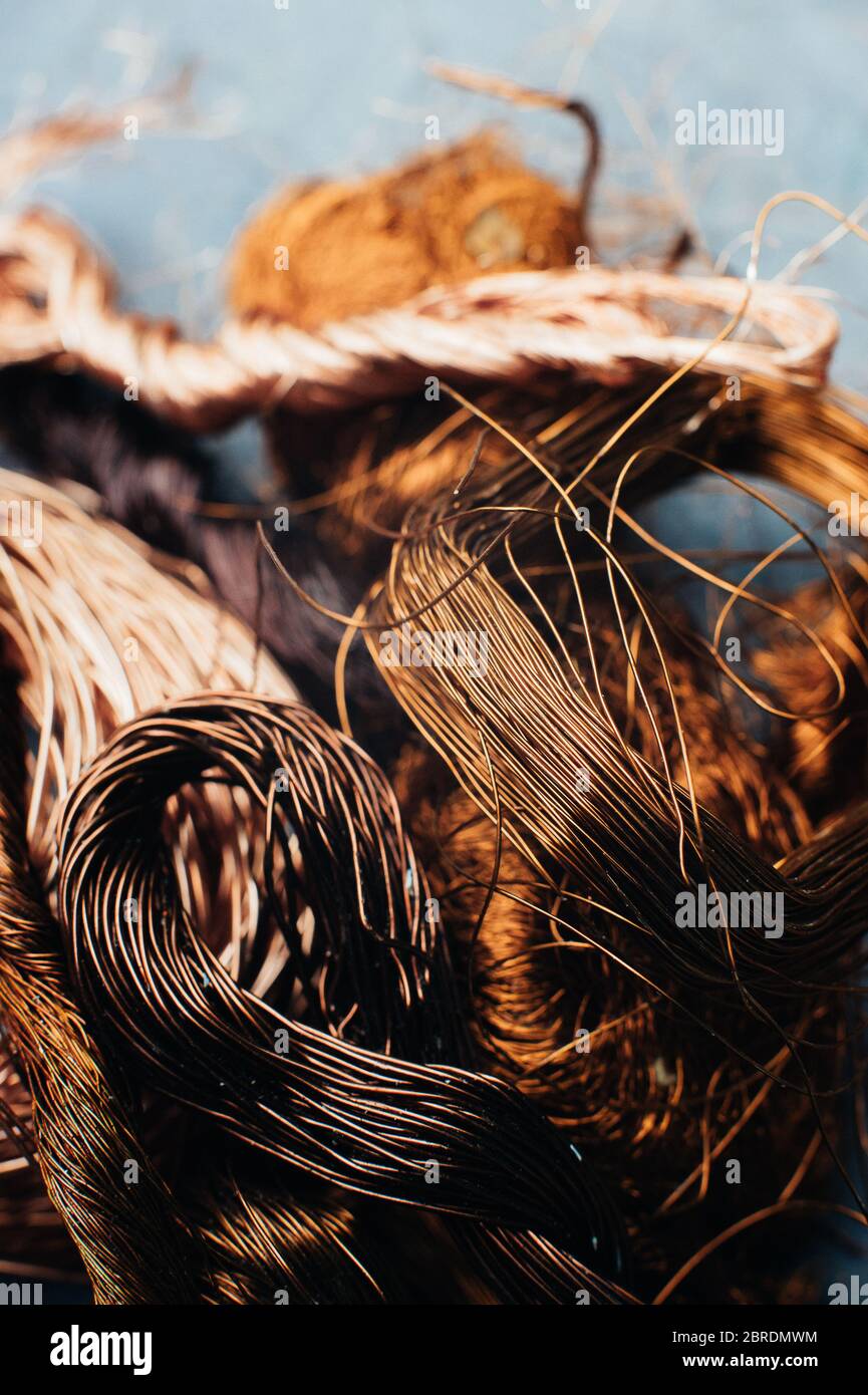 Copper scrap metal, wire, windings of motors and transformers