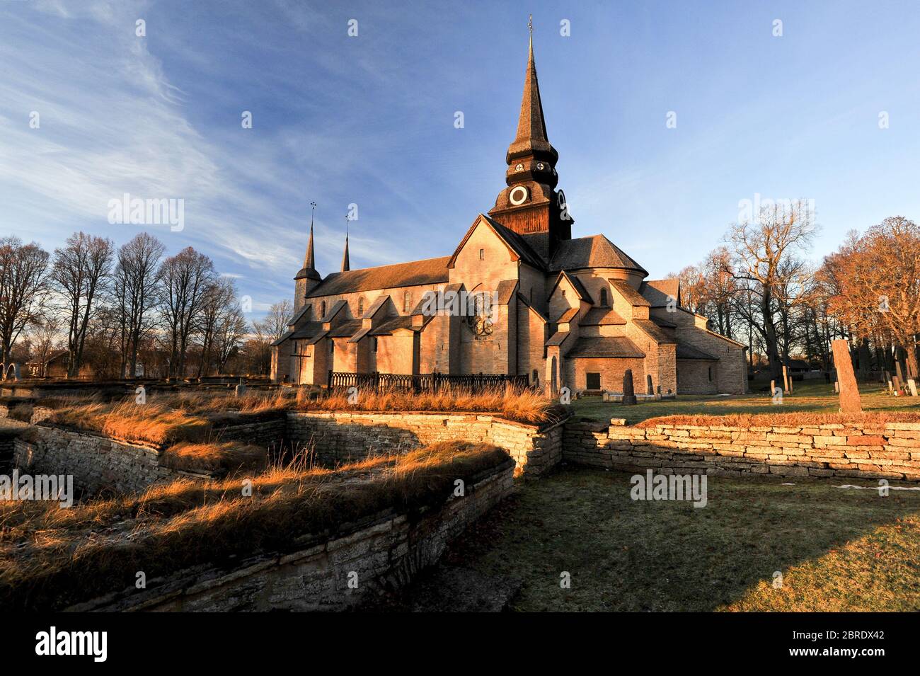 Romanesque Gothic Varnhems Klosterkyrka (Varnhem Abbey Church) Of ...