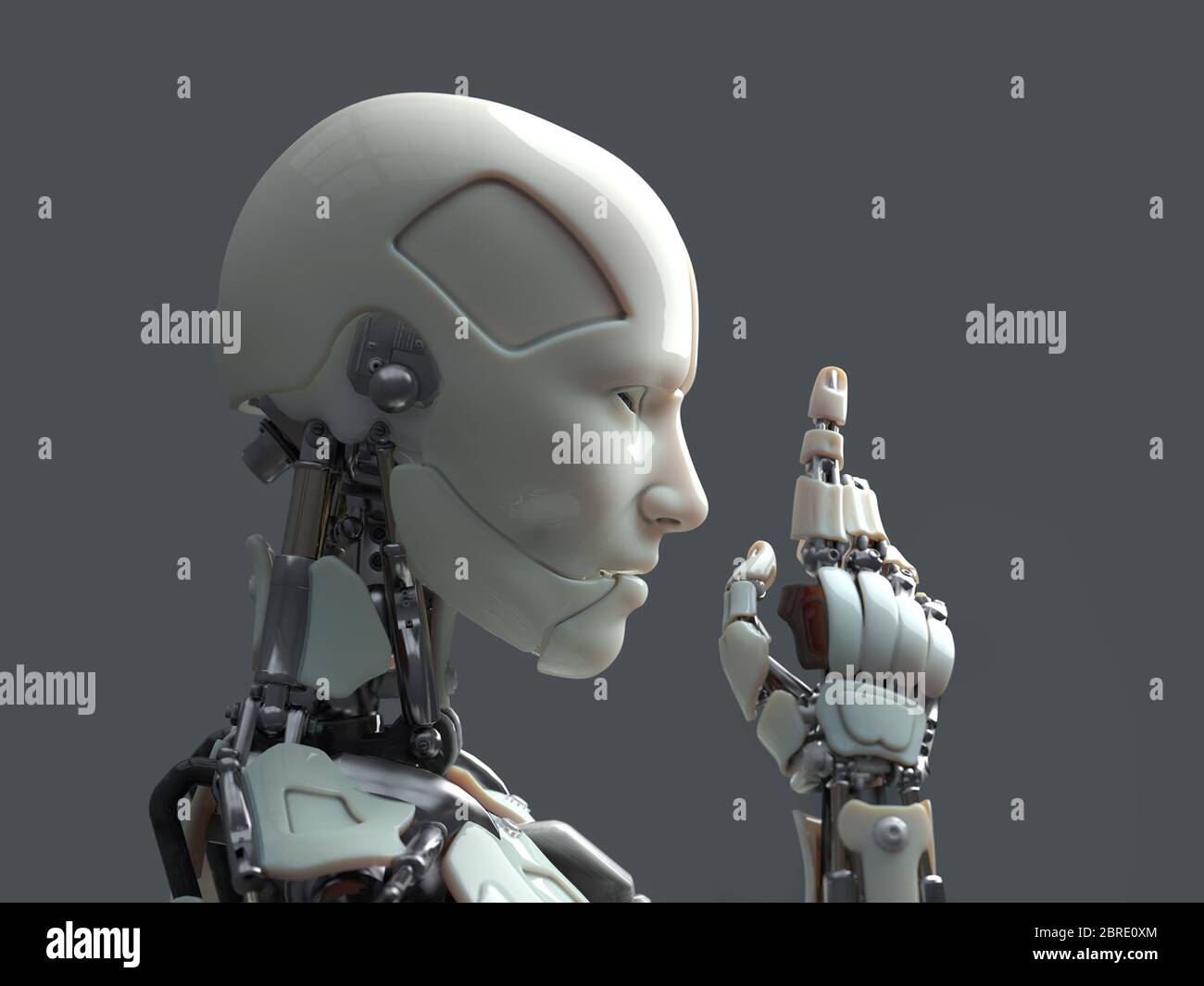 communication of the robot with people Stock Photo Alamy