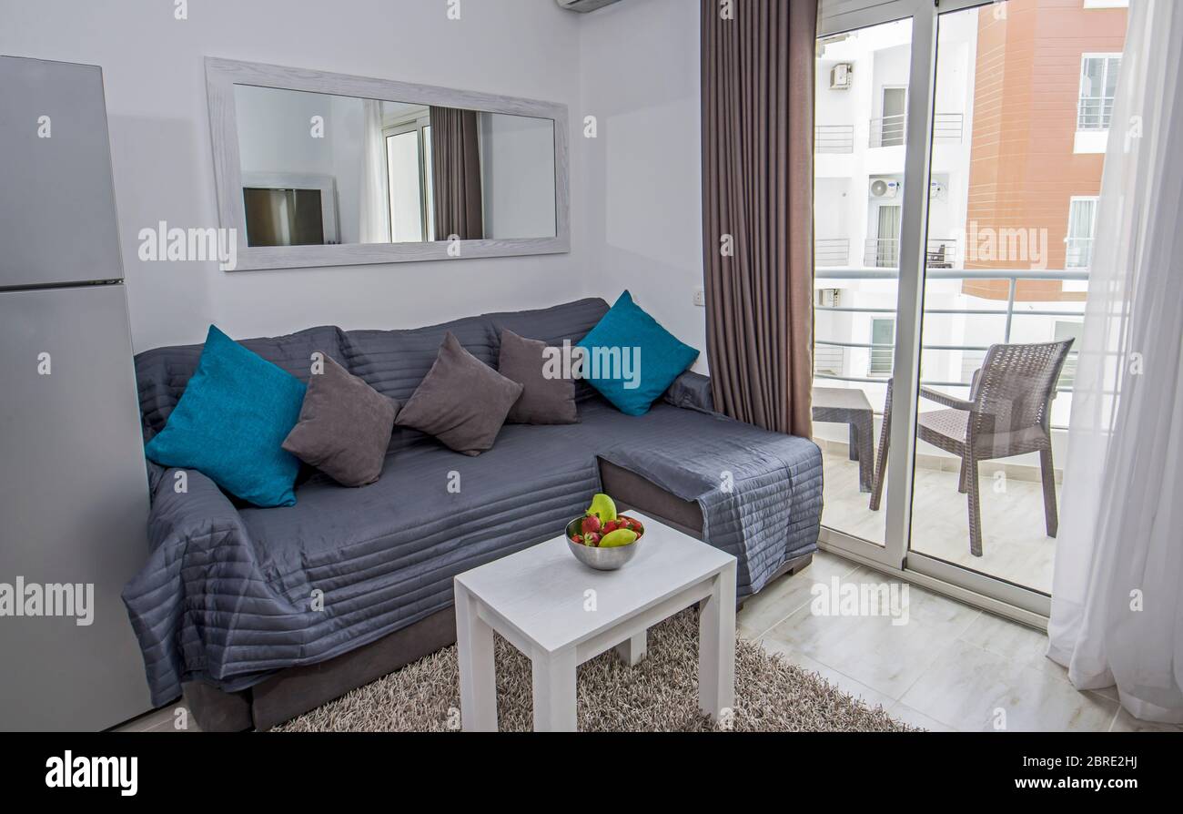 Studio flat interior balcony hi-res stock photography and images - Alamy