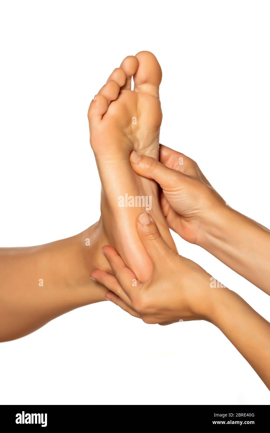 Foot reflexology massage Cut Out Stock Images & Pictures Alamy