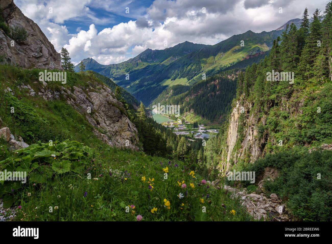 View of the Hochplateau Enzingerboden in the Stubachtall in the Pinzgau region, Austria Stock Photo