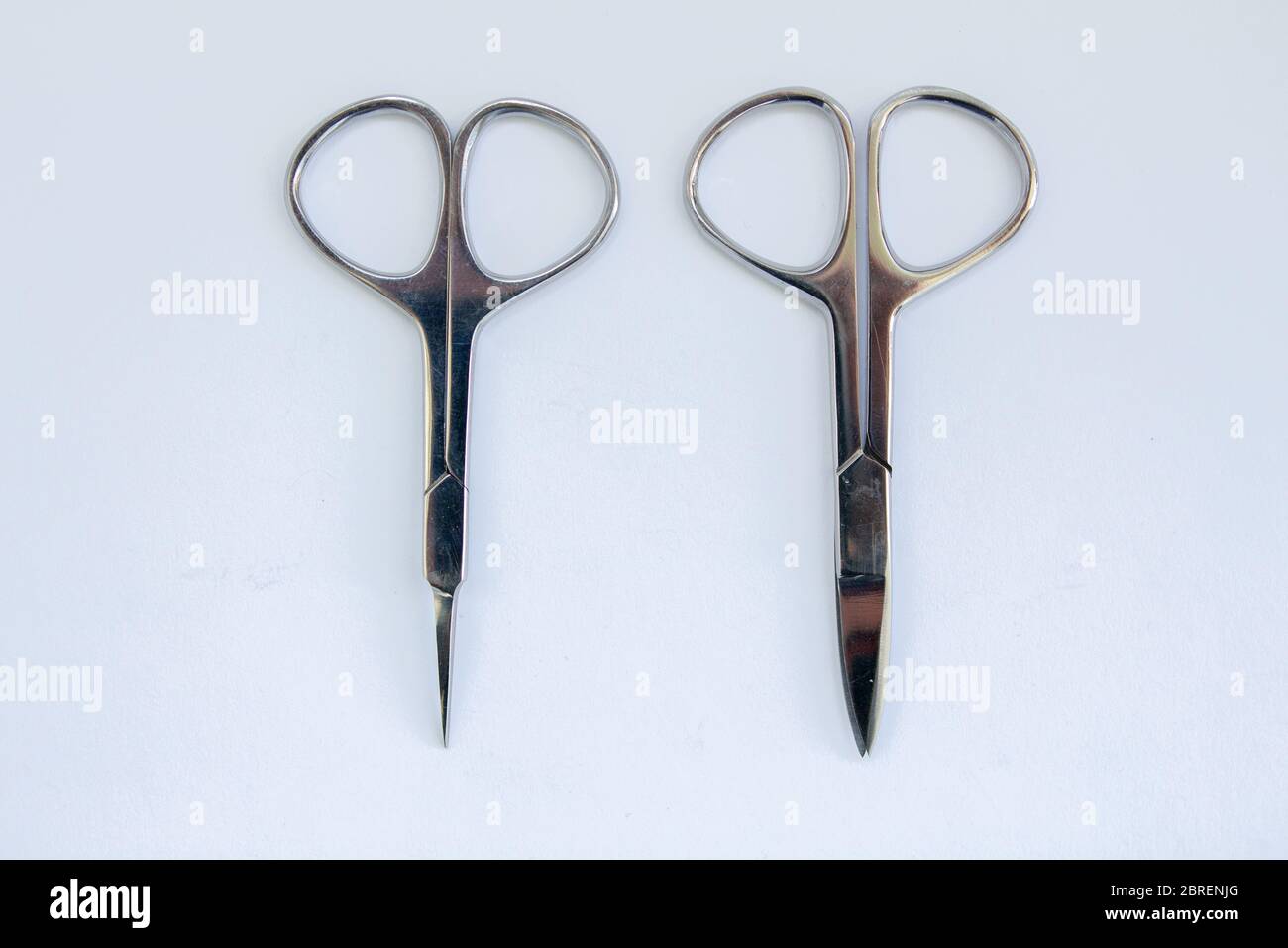 manicure scissors on a white background Stock Photo