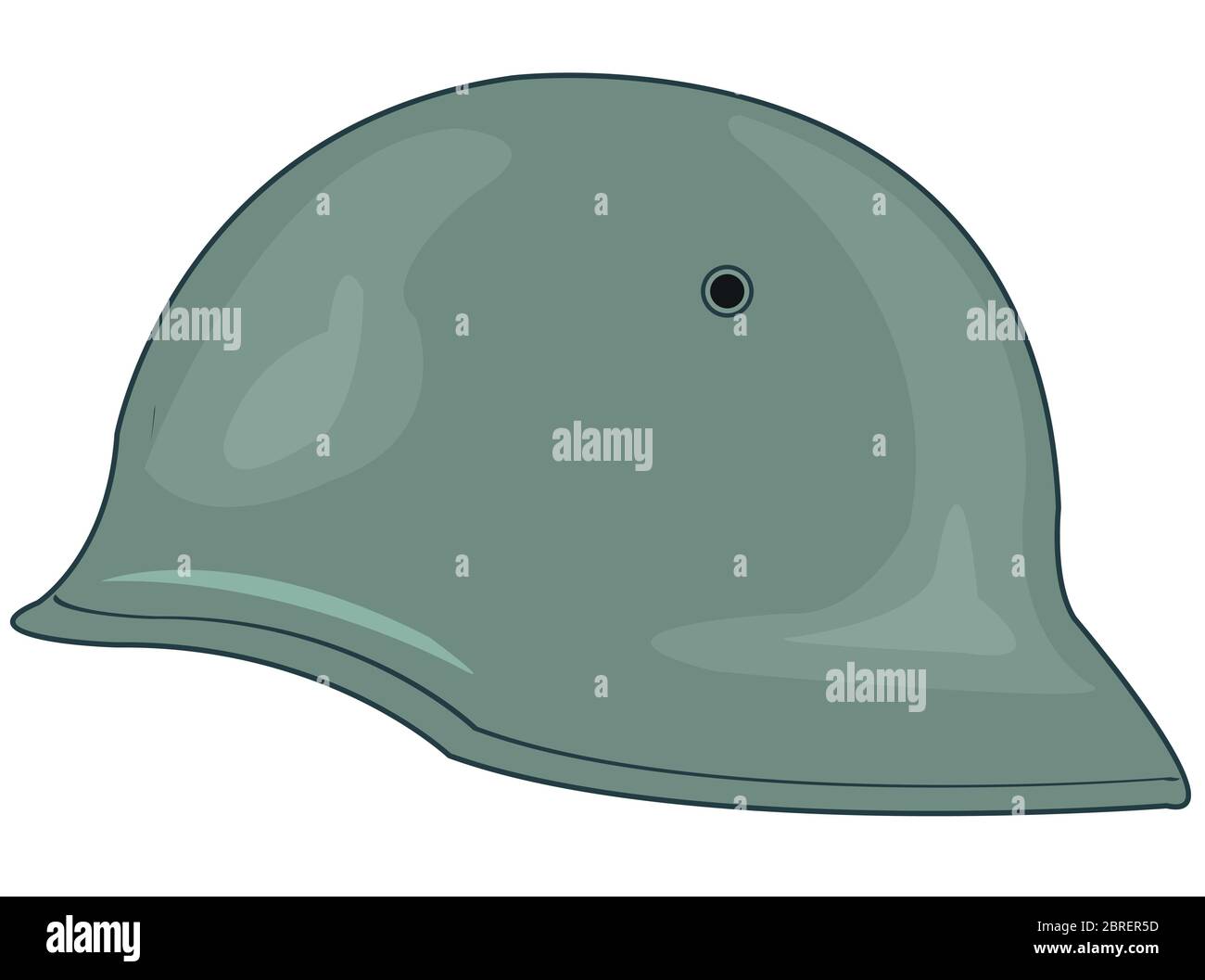 Helmet of the german soldier on white background is insulated Stock Vector