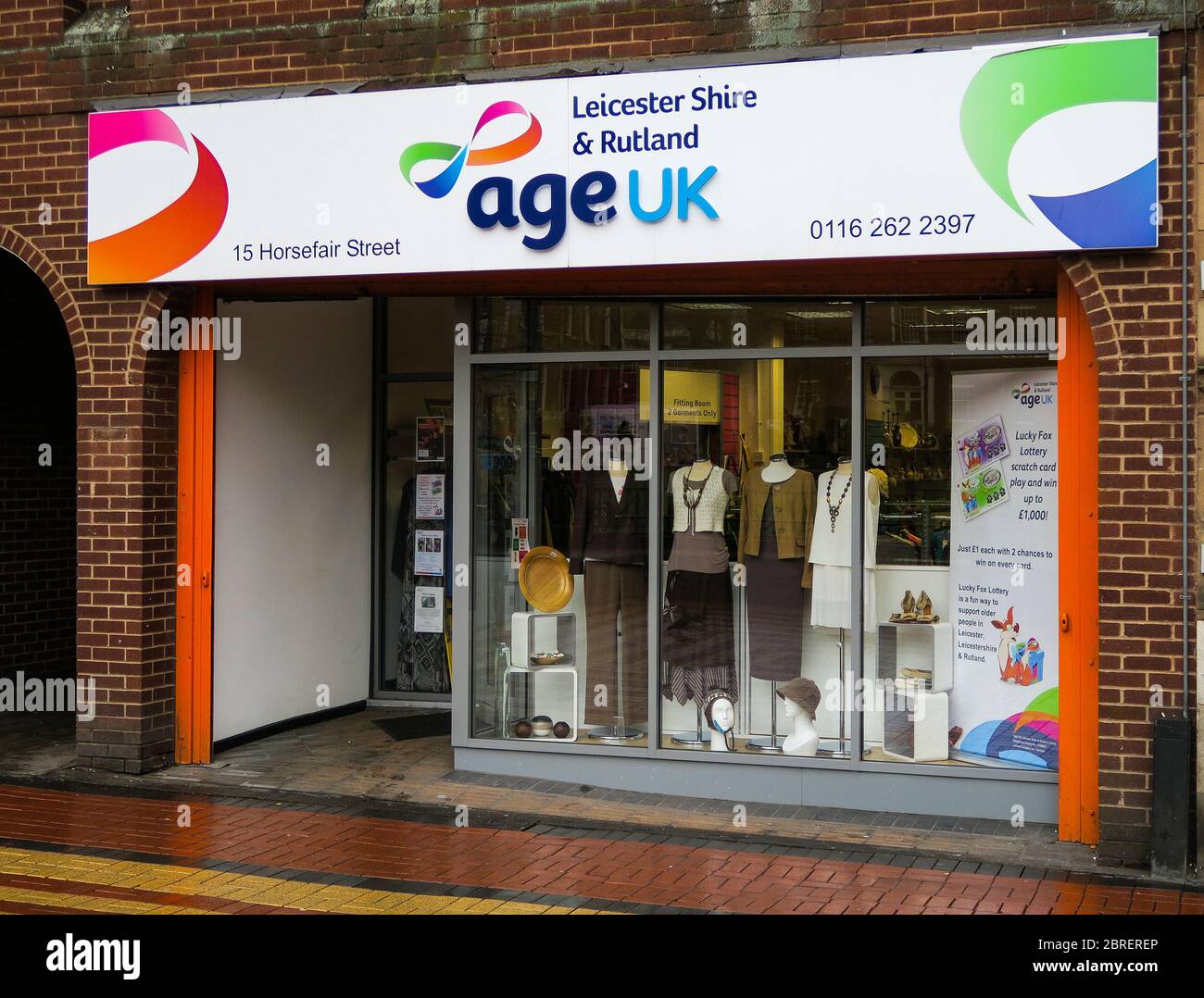 Age Uk Charity shop in Leicester Stock Photo Alamy