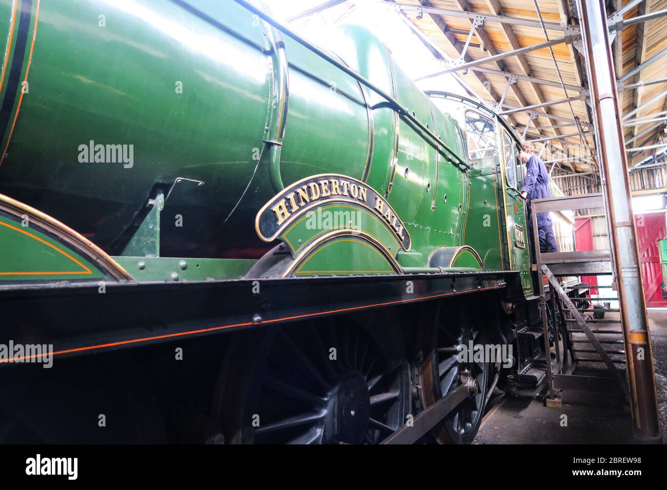 Hinderton Hall Locomotive at Didcot Railway Centre. Stock Photo
