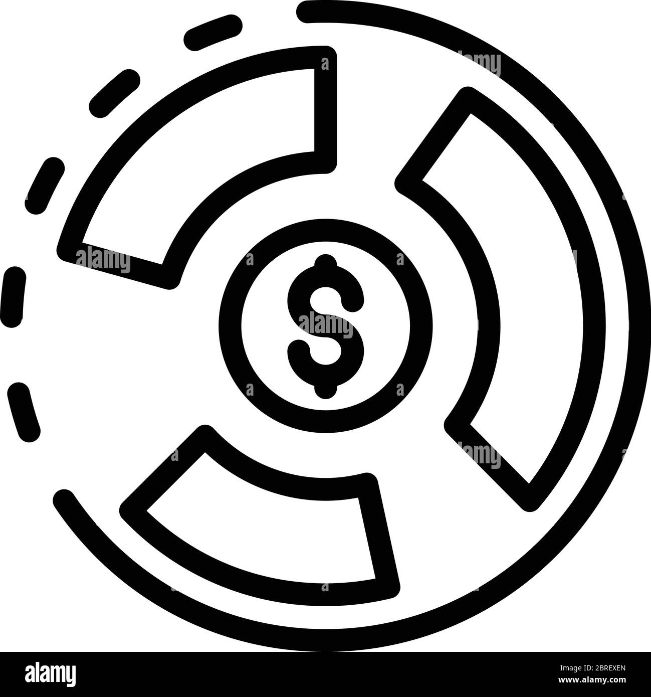 Estimator icon, outline style Stock Vector