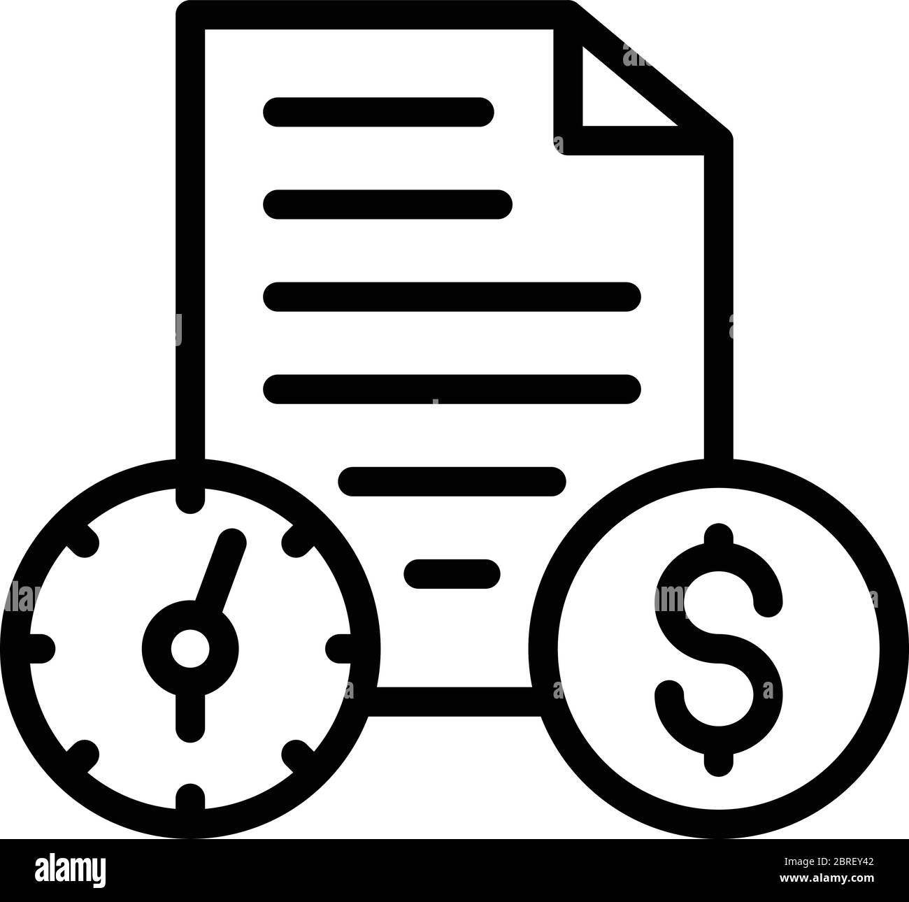 Payment estimator icon, outline style Stock Vector