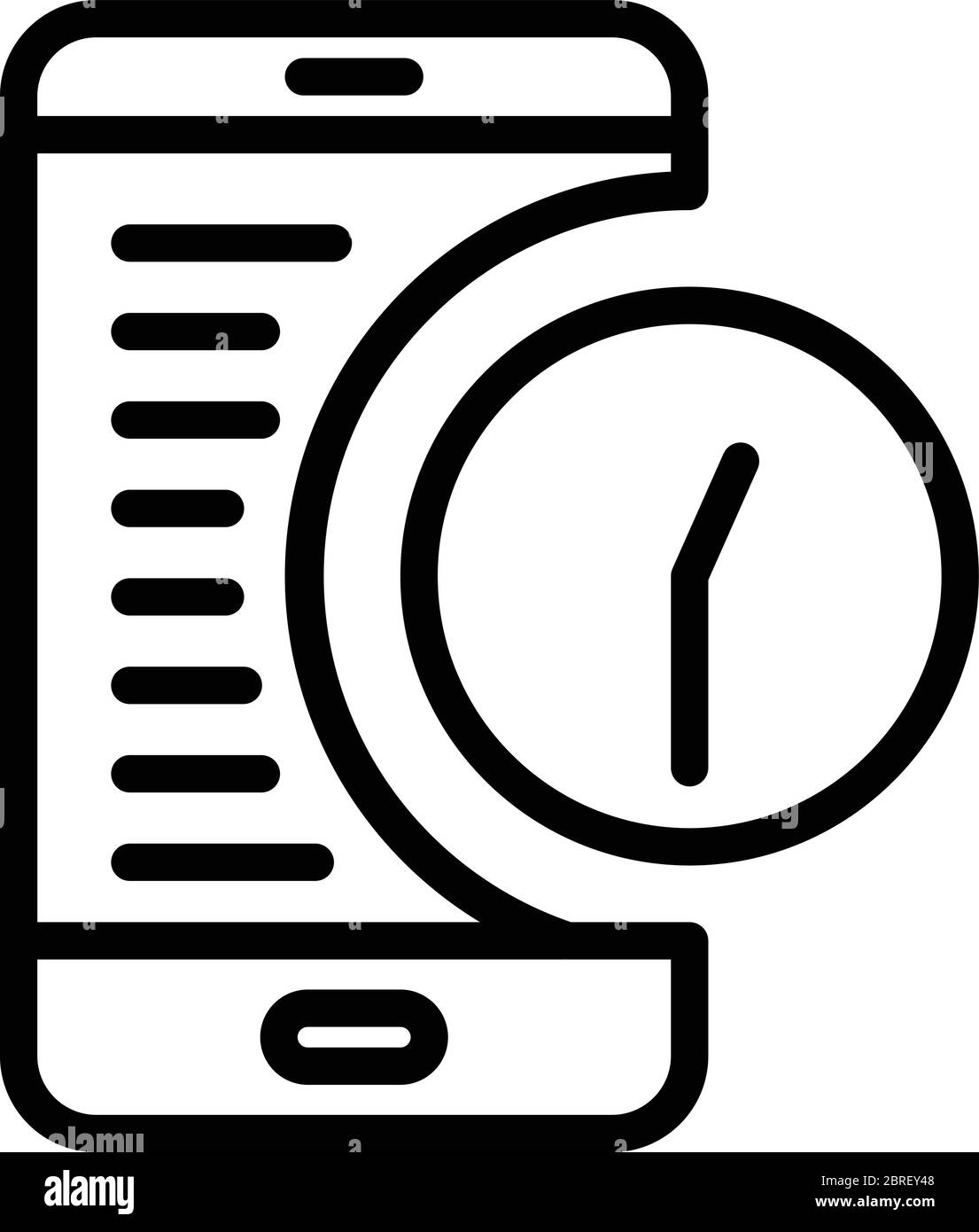 Smartphone estimator icon, outline style Stock Vector