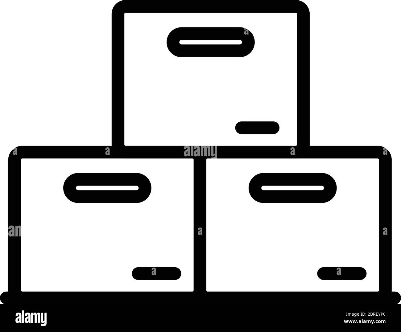 Estimator parcel icon, outline style Stock Vector