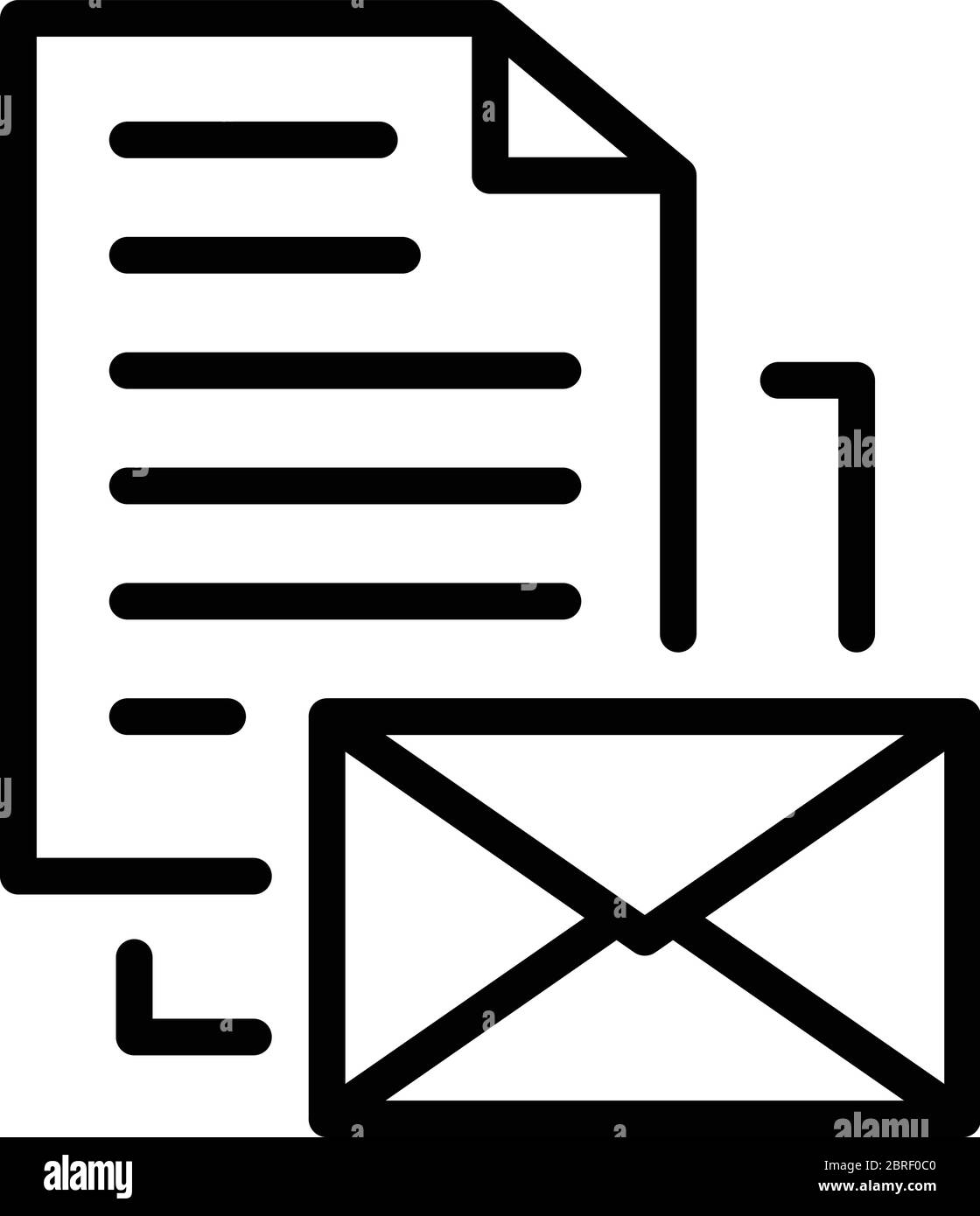 Papers plan estimator icon, outline style Stock Vector