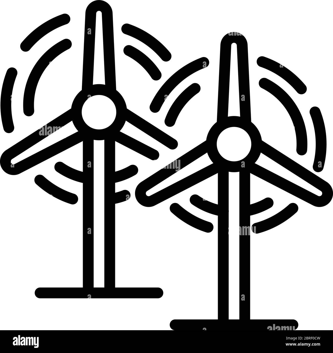 Wind power plant icon, outline style Stock Vector Image & Art - Alamy