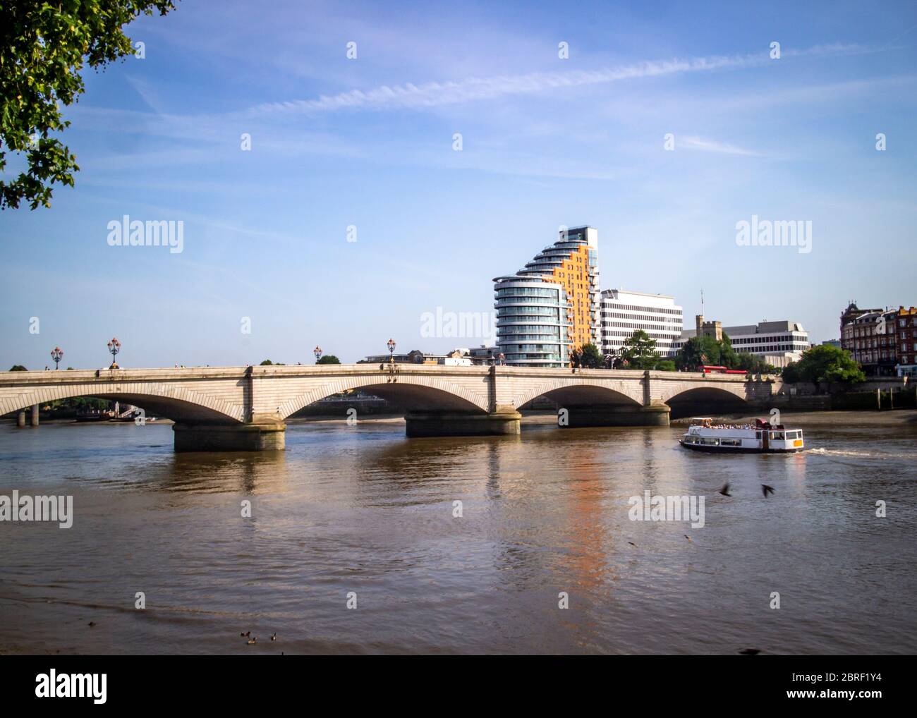 LONDON Putney Bridge from the Thames path on the north side of the