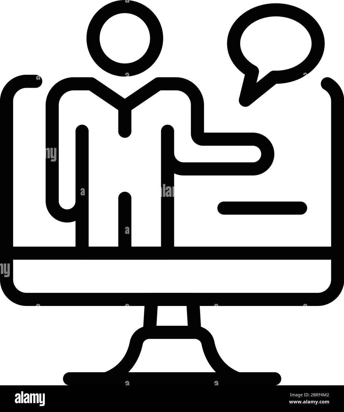 Online lesson teacher icon, outline style Stock Vector Image & Art - Alamy