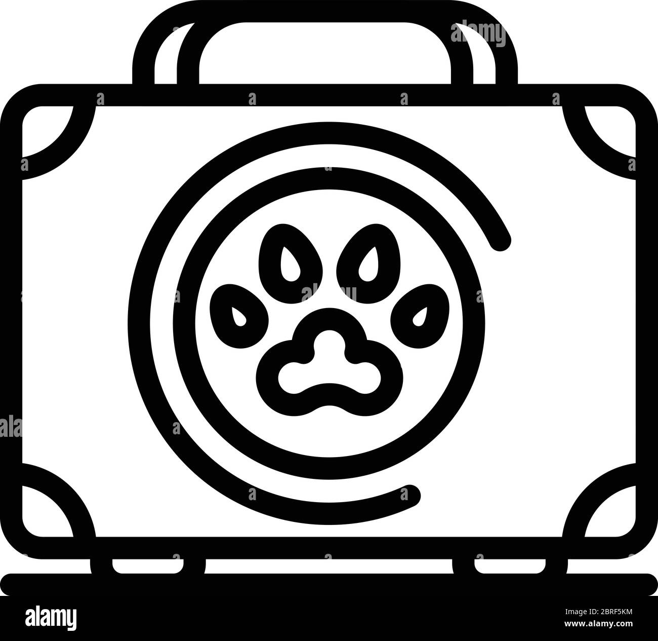 Dog first aid kit icon, outline style Stock Vector