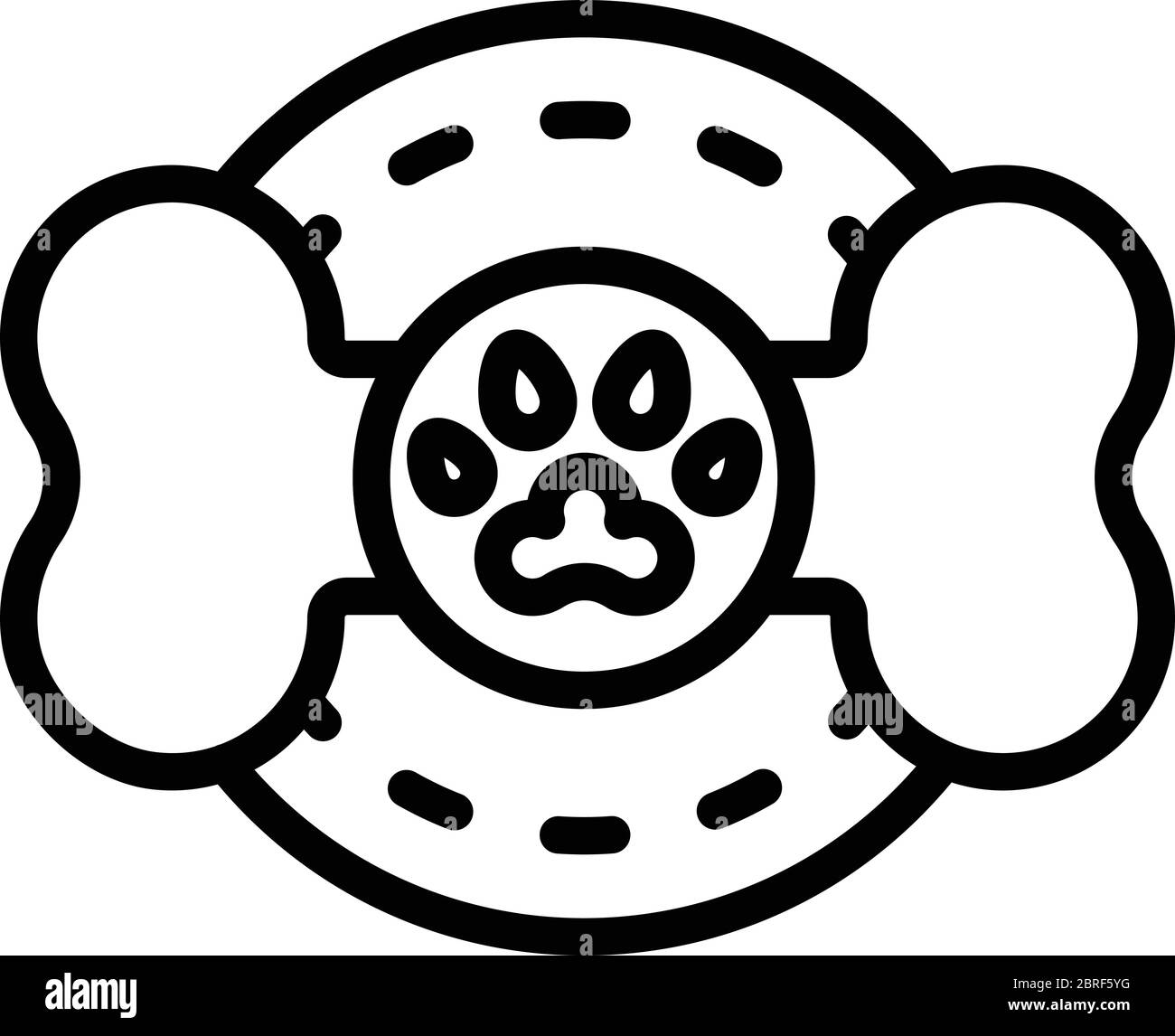 Dog bone emblem icon, outline style Stock Vector Image & Art - Alamy