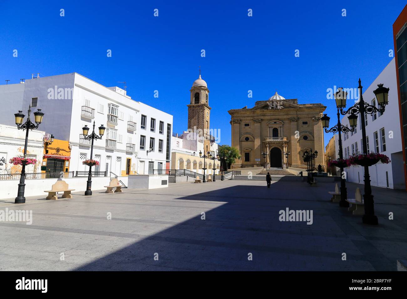 Chiclana de la Frontera, town centre in Huelva province of Spain. Stock Photo