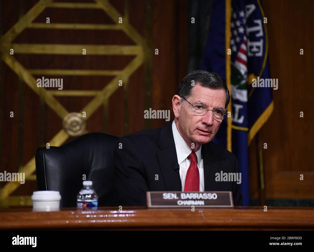 United States Senator John Barrasso (Republican of Wyoming) listens to opening remarks at a hearing titled 'Oversight of the Environmental Protection Agency' in the Dirksen Senate Office Building on May 20, 2020 in Washington, DC. Andrew Wheeler, Administrator, United States Environmental Protection Agency (EPA) will be asked about the rollback of regulations by the Environment Protection Agency since the pandemic started in March. Credit: Kevin Dietsch/Pool via CNP /MediaPunch Stock Photo