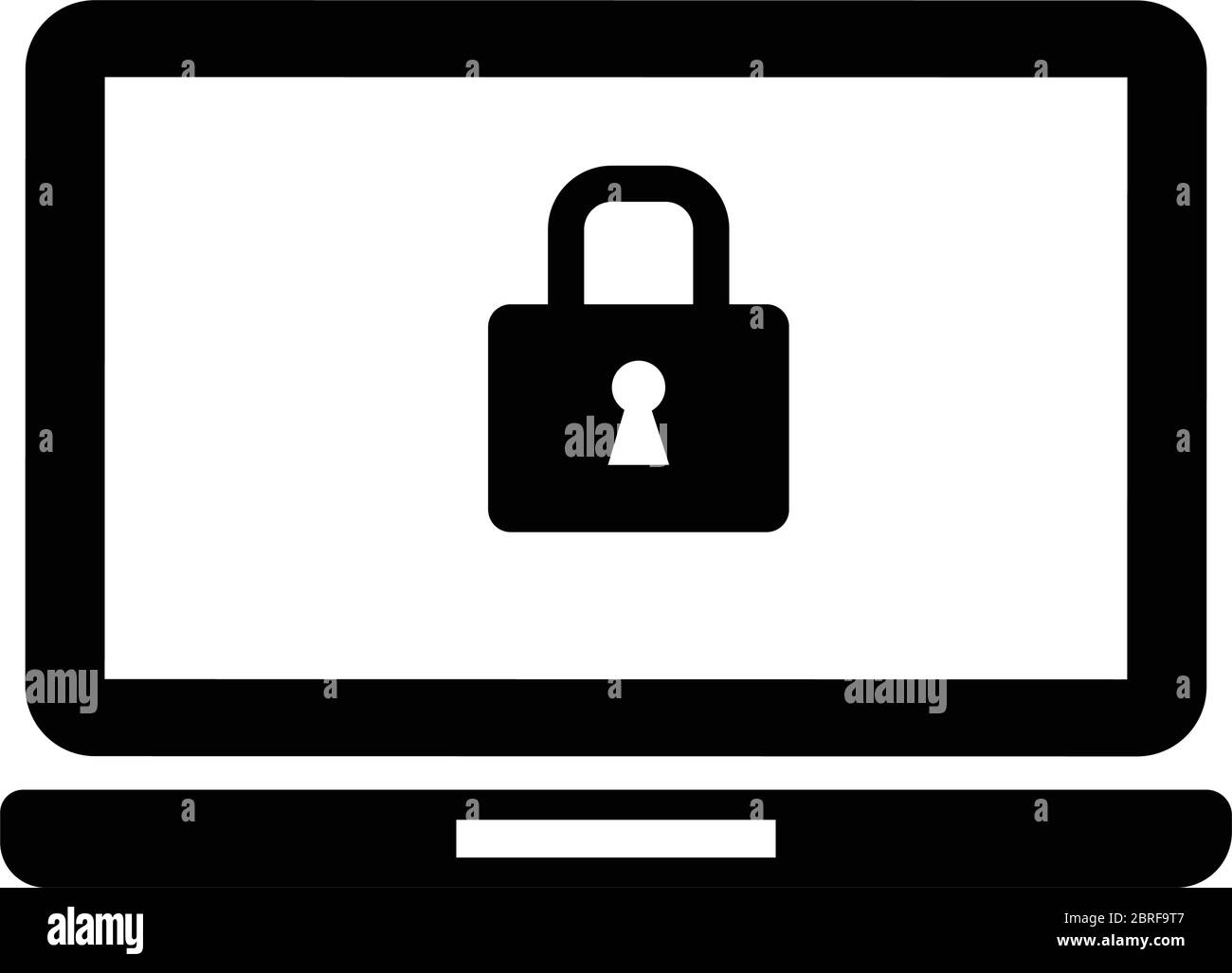 Computer security icon concept isolated on white Stock Vector