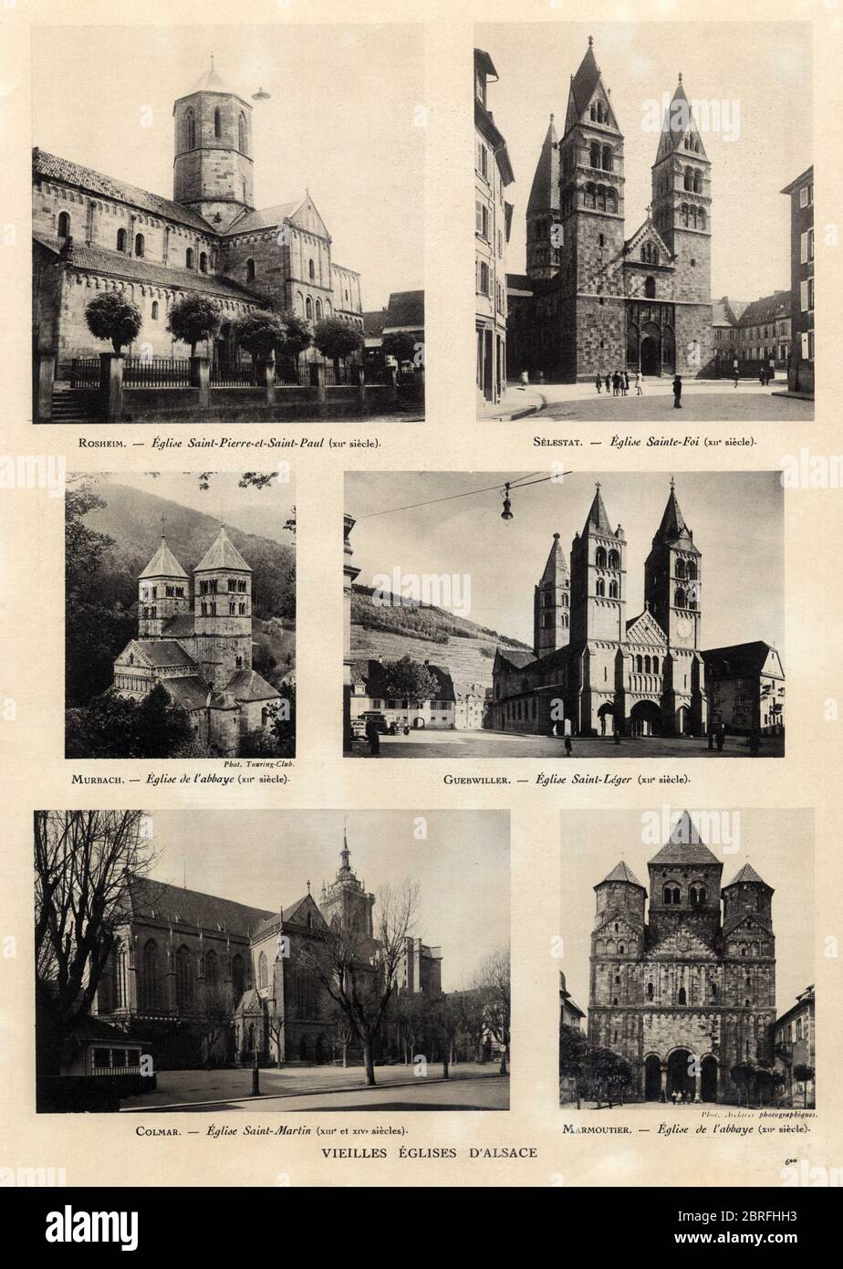 Vieilles églises d'Alsace. Photos 1936 Stock Photo