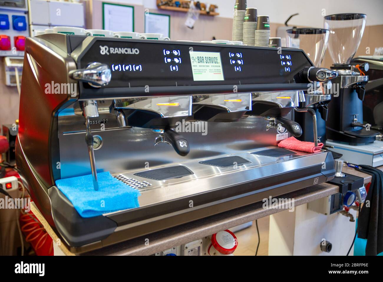 professional coffee beans espresso machine Stock Photo Alamy
