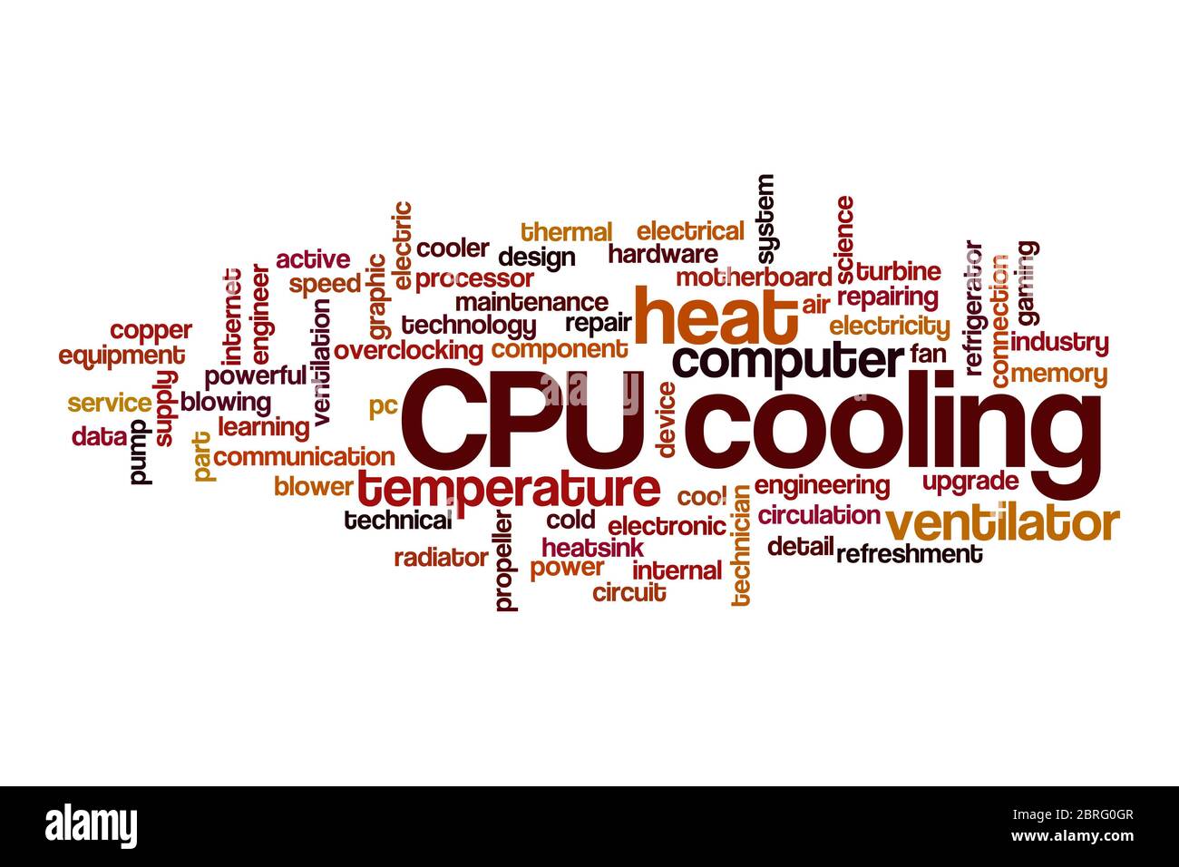 CPU cooling cloud concept on white background Stock Photo - Alamy