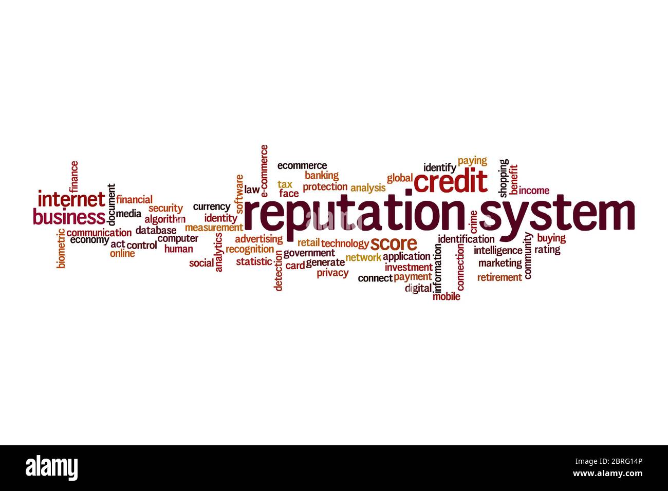 Reputation system cloud concept on white background Stock Photo - Alamy