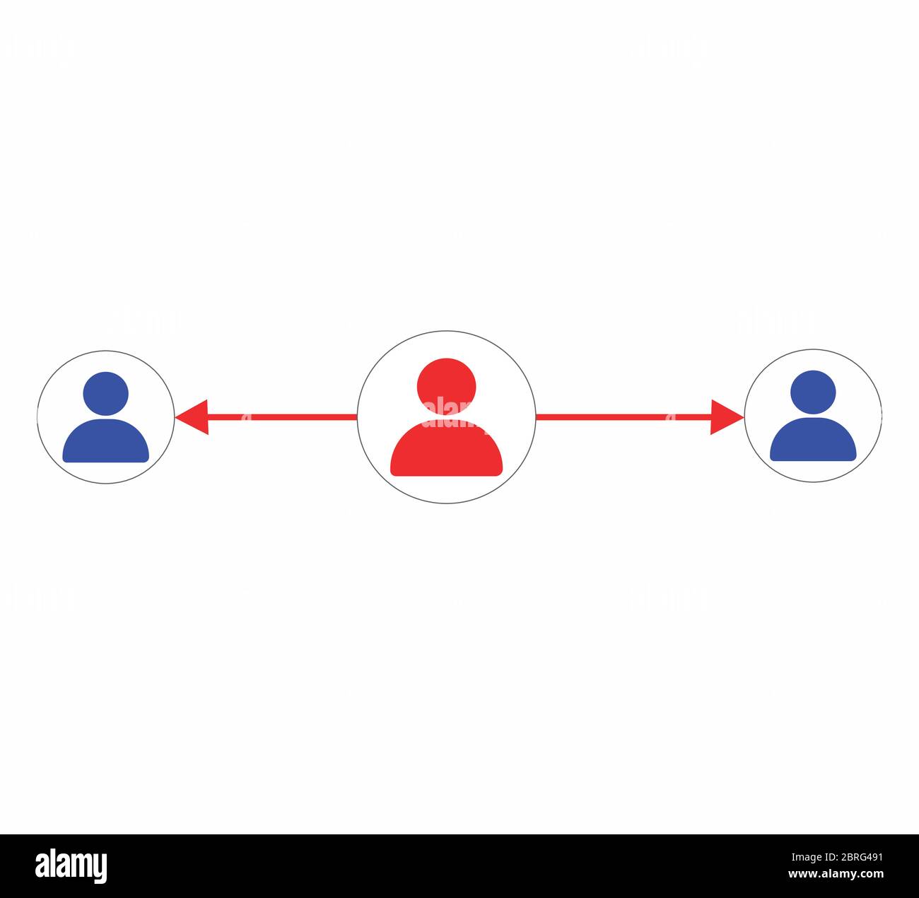 Teamwork managers with business managers flat icon Stock Vector