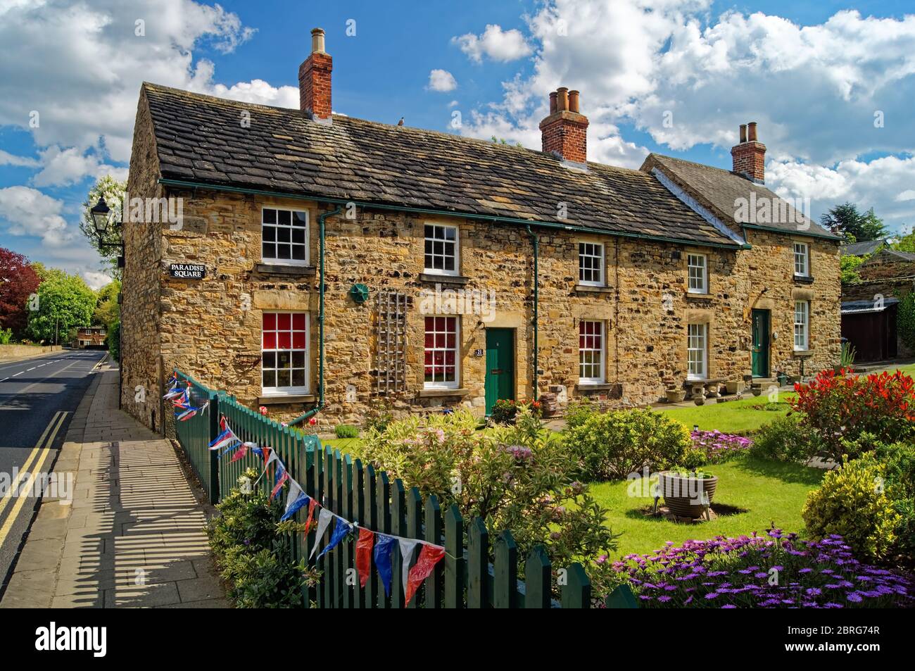 UK,South Yorkshire,Rotherham,Wentworth,Cottages in Paradise Square