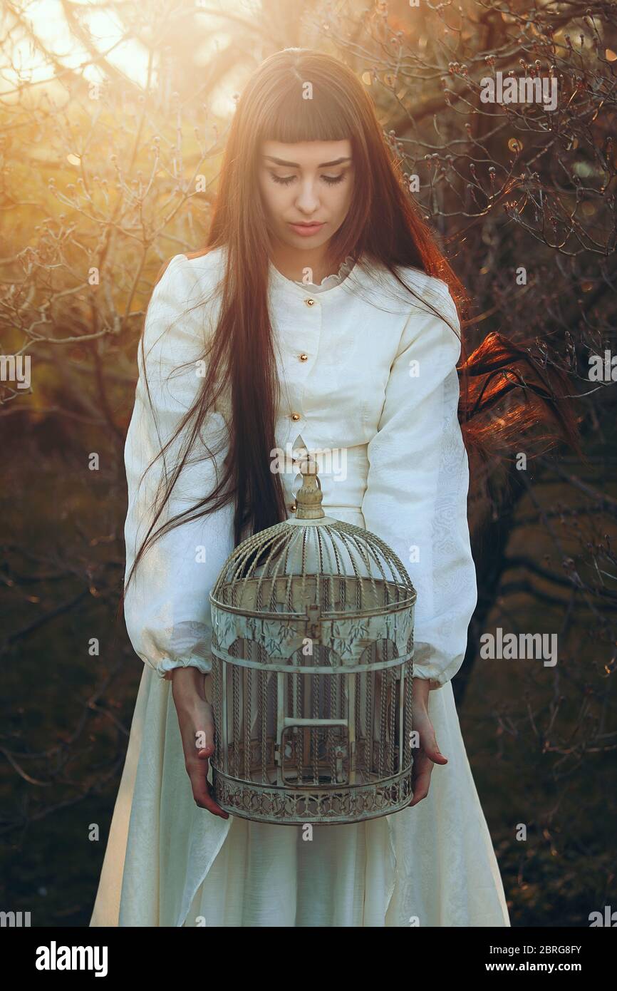 Young woman bird hi-res stock photography and images - Alamy