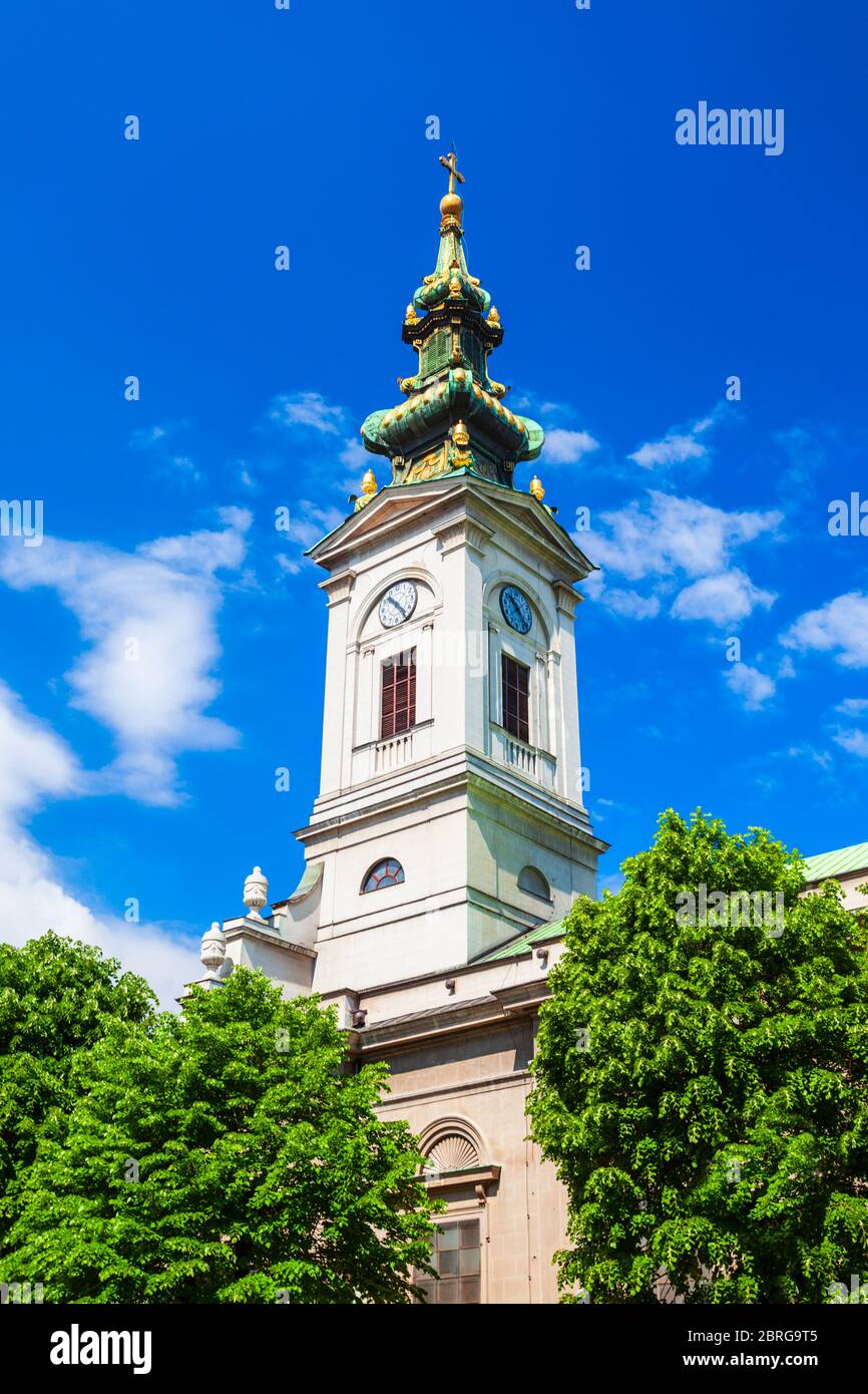 Cathedral Church of St. Michael the Archangel is a Serbian Orthodox cathedral church in the centre of Belgrade, Serbia Stock Photo