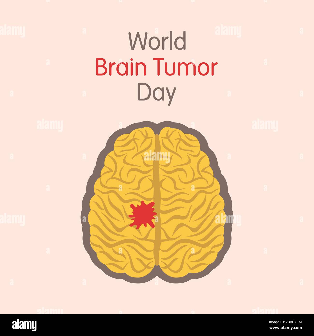 World Brain Tumor Day Vector Illustration Use For Greeting Card