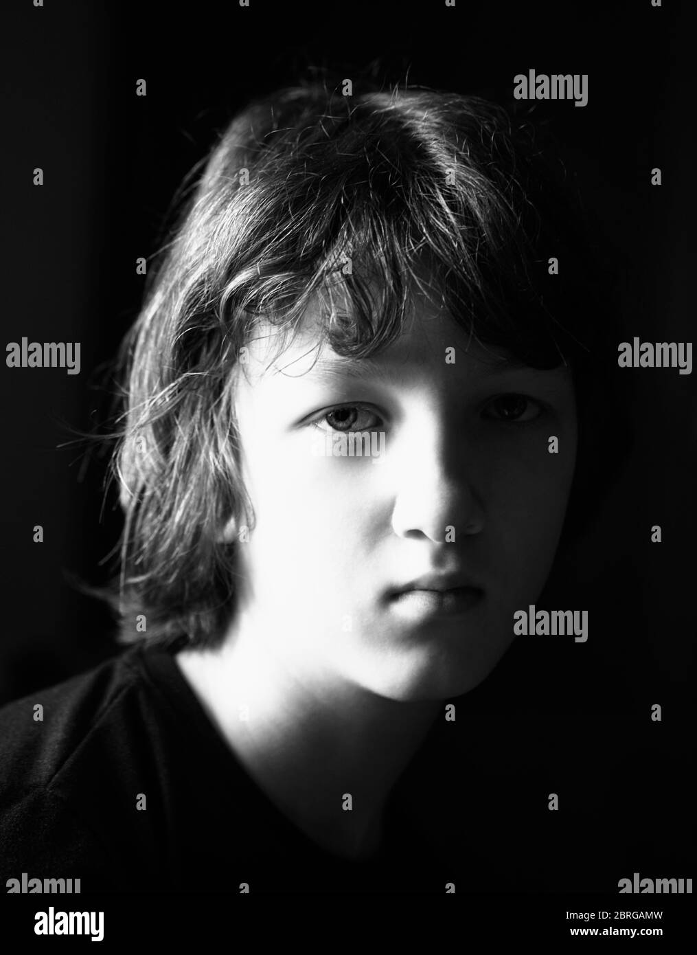 Black teen boy Black and White Stock Photos & Images - Alamy