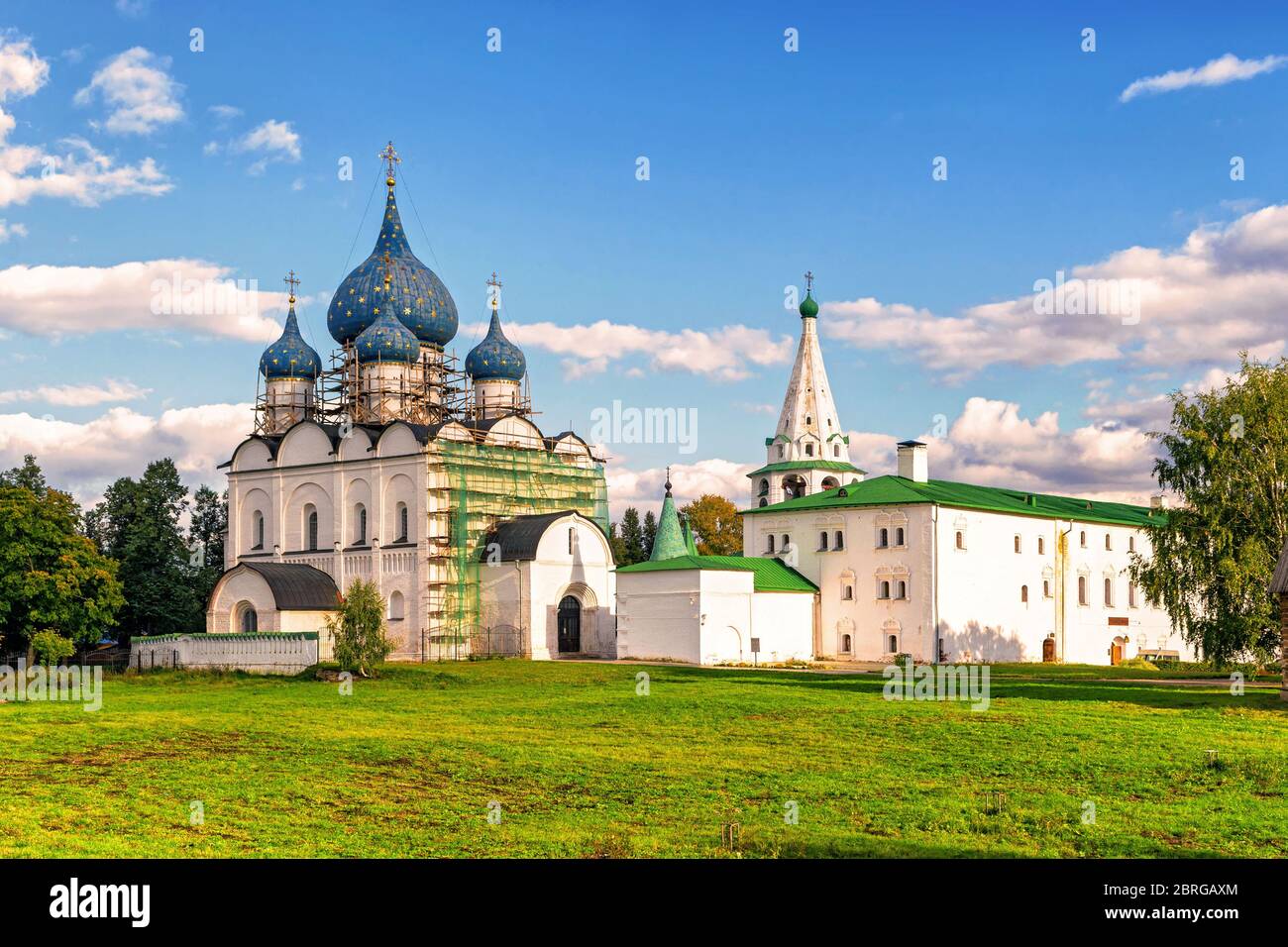 Suzdal Kremlin at sunset. Suzdal, Golden Ring of Russia. Stock Photo