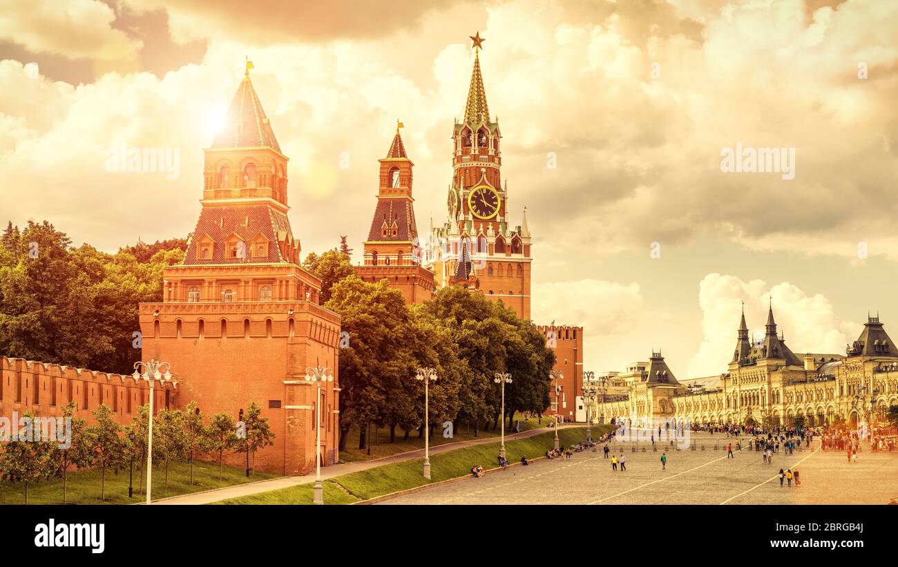 Moscow Kremlin on the Red Square in Moscow, Russia. The Moscow Kremlin ...