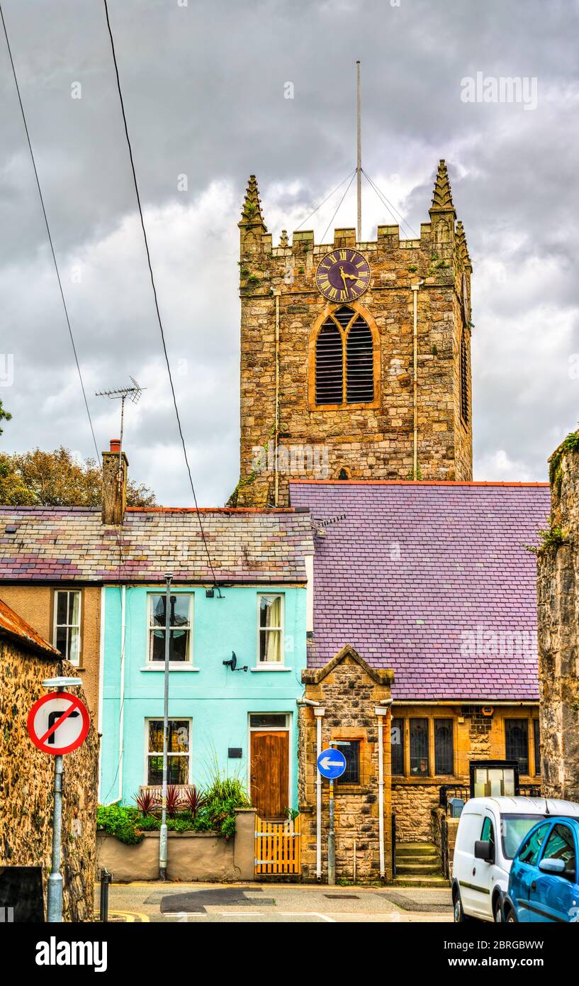 St Mary and St Nicholas Church in Beaumaris, Wales Stock Photo