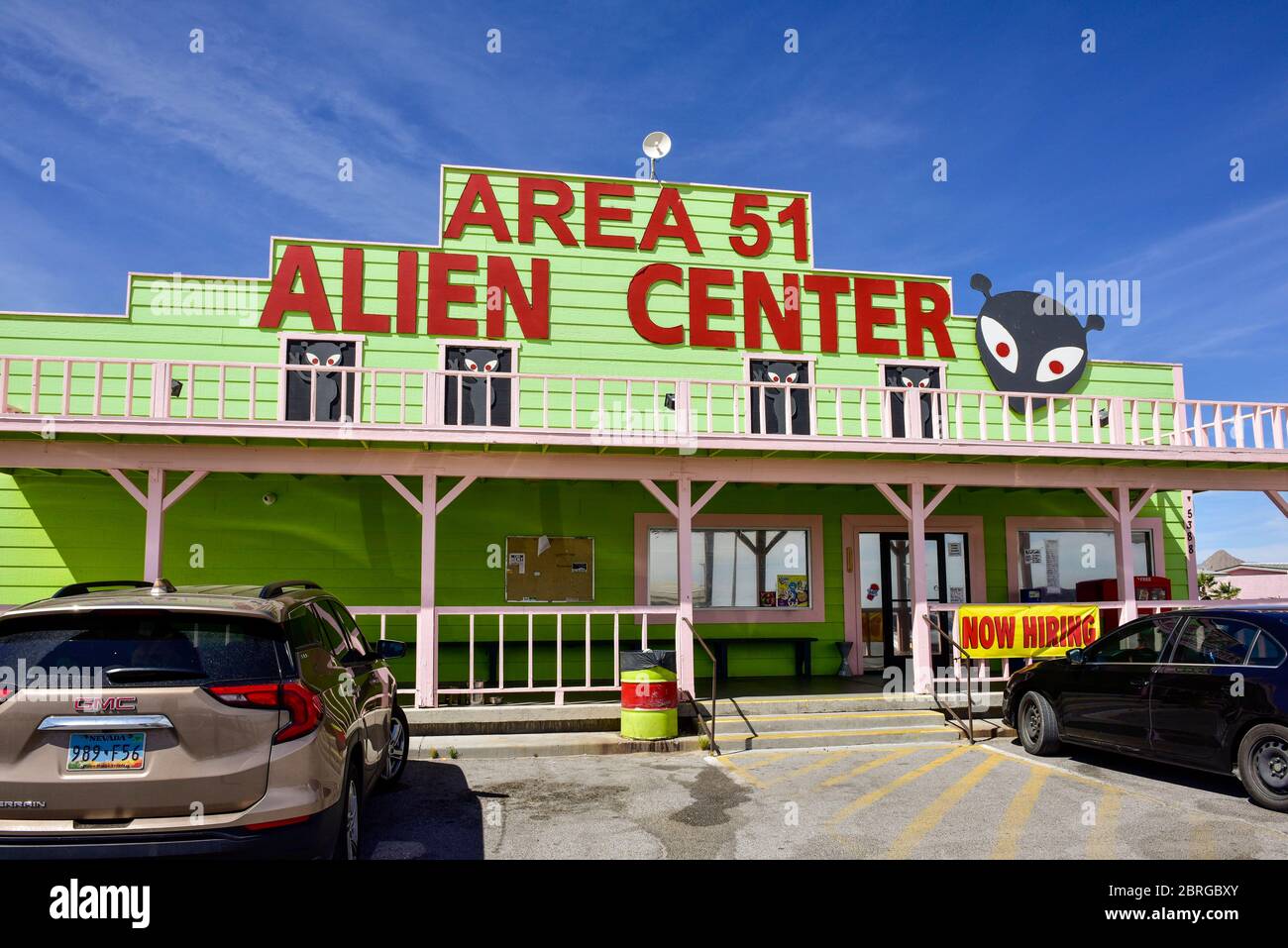 Area 51 Alien Center, a convenience store on interstate 95 in Southern Nevada, Nye County. Stock Photo