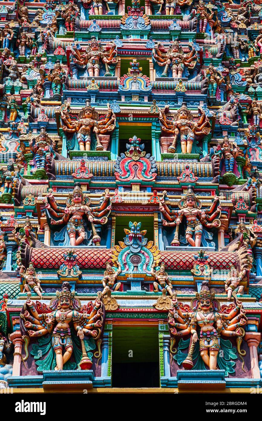 Meenakshi Amman Temple decor, a historic hindu temple located in