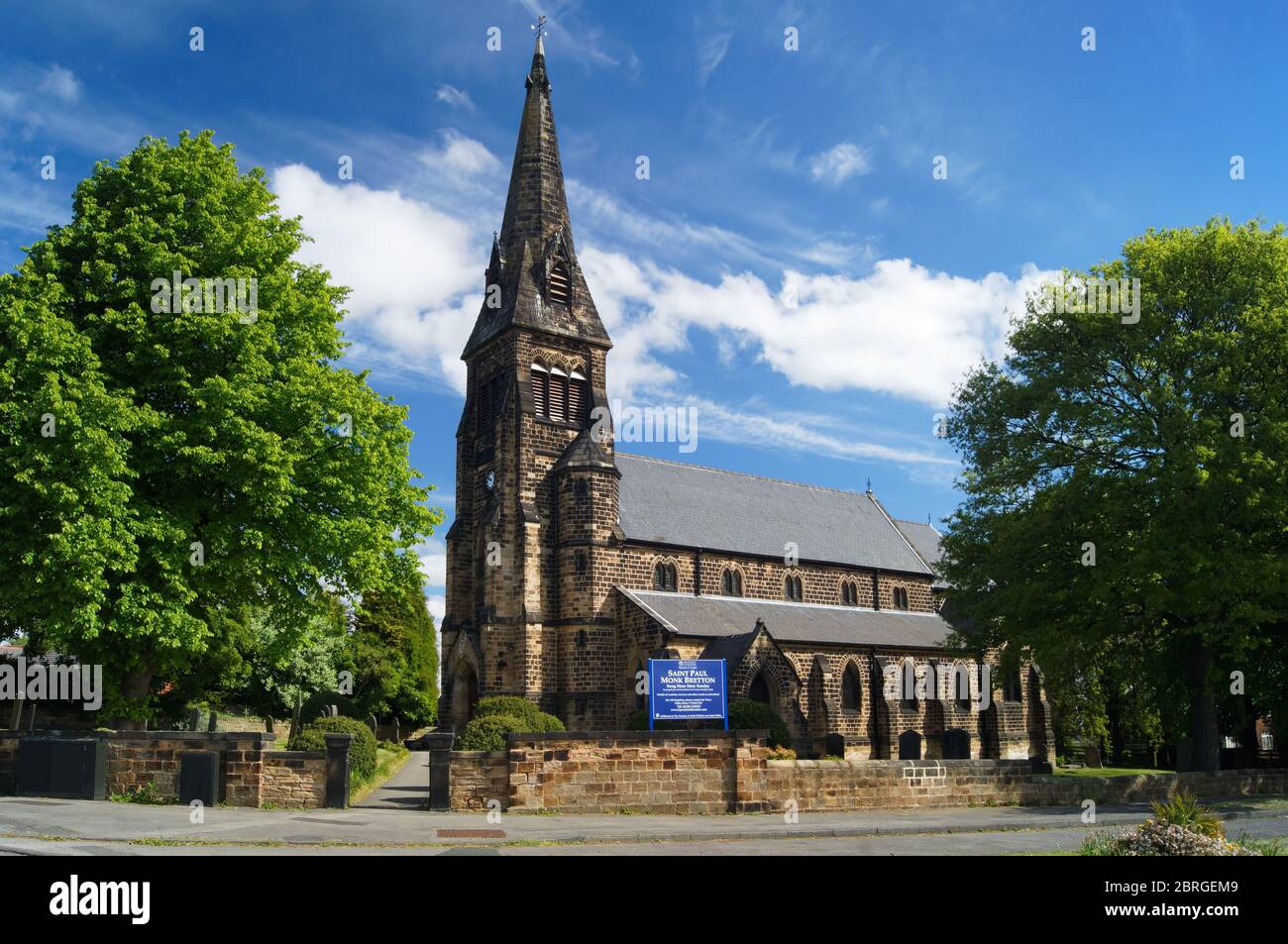 UK,South Yorkshire,Barnsley,Monk Bretton,St Paul's Church Stock Photo