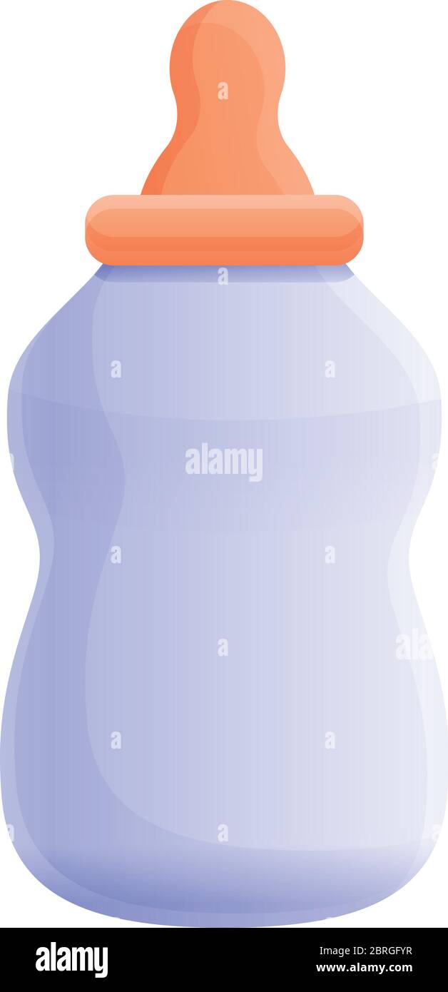 Plastic baby milk bottle icon. Cartoon of plastic baby milk bottle vector  icon for web design isolated on white background Stock Vector Image & Art -  Alamy