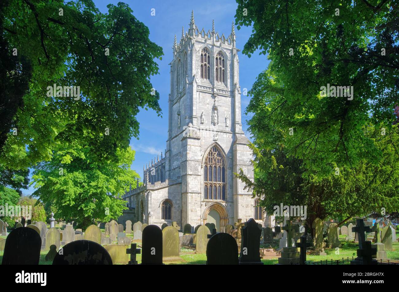 UK,South Yorkshire,Tickhill,St Mary's Church Stock Photo