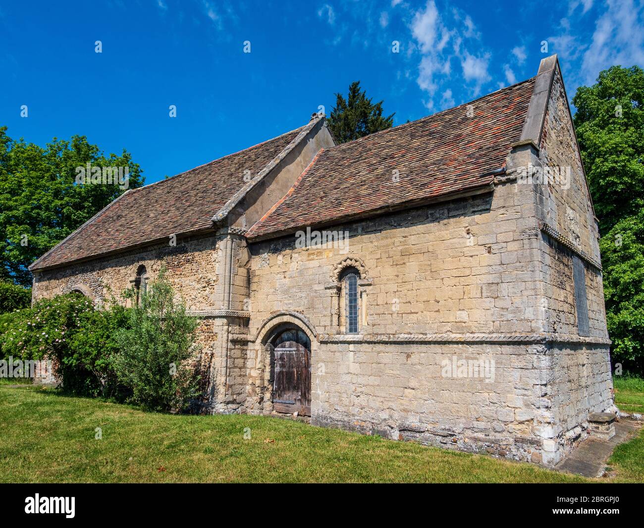 Cambridge Leper Chapel - Leper Chapel of St Mary Magdalene, founded c. 1125.  Linked to the Medieval Stourbridge Fair on Stourbridge Common. Grade 1. Stock Photo