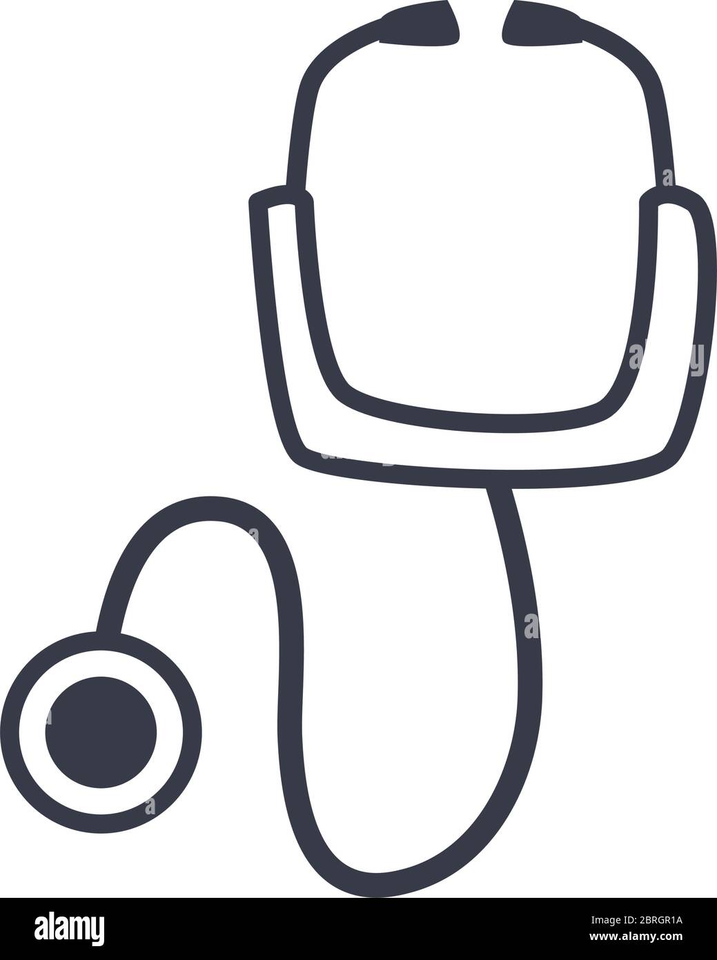 stethoscope line style icon design of Medical care health and emergency ...