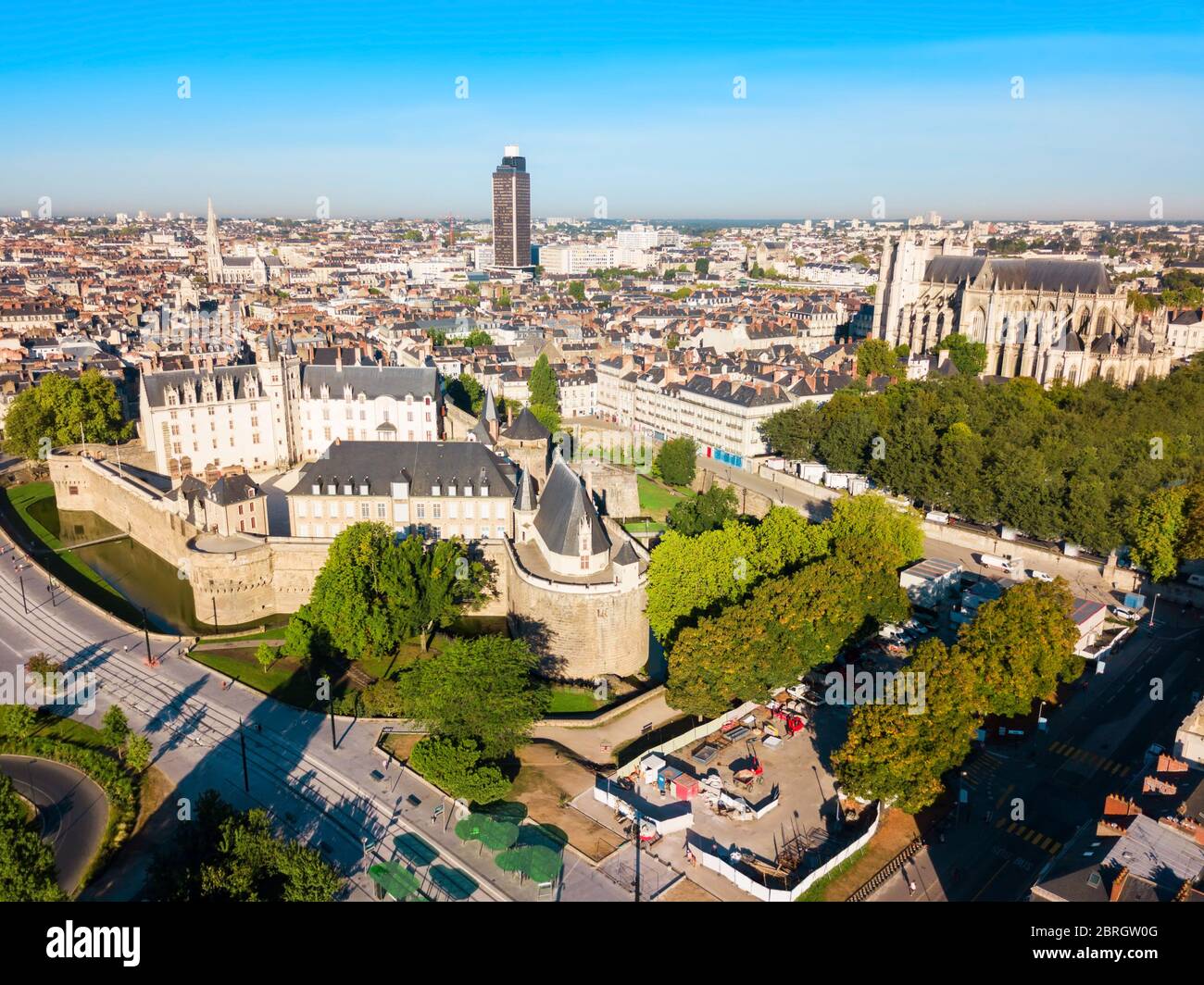 Nantes Aerial Panoramic View Nantes Is A City In Loire Atlantique Region In France Stock Photo Alamy