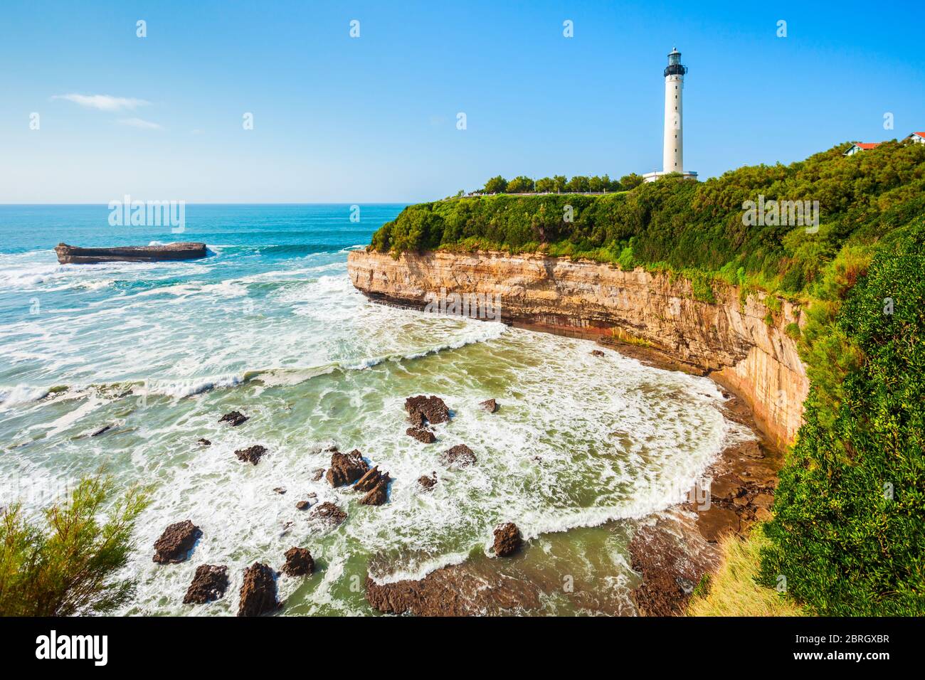 Phare de Biarritz is a lighthouse in Biarritz city in France Stock Photo