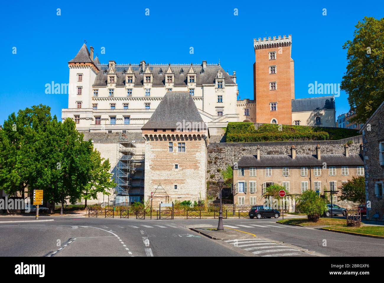 Chateau de Pau is a castle in the centre of Pau city in France Stock Photo